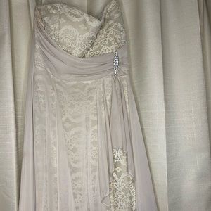 Lacey Beige Romantic Homecoming/Prom Dress — Teeze Me